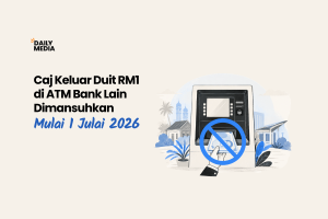 Caj Keluar Duit RM1 di ATM Bank Lain Dimansuhkan Mulai 1 Julai 2026